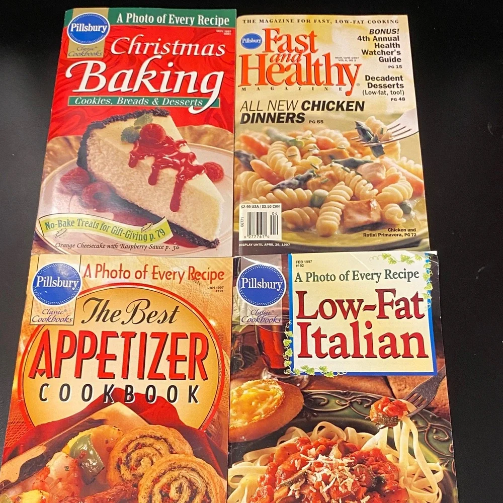 Four vintage 1997 Pillsbury Cookbook magazine Collection